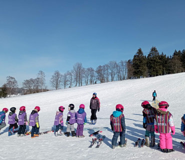 Lyžařská školička - 1. den 6.2.2023