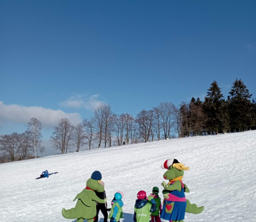 Lyžařská školička - 1. den 6.2.2023